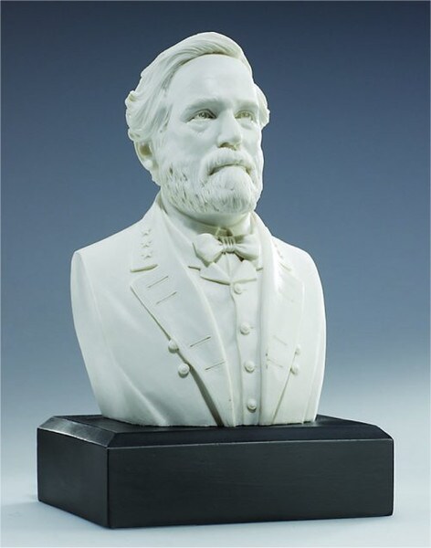 Robert E. Lee Bust Portrait White Sculpture Confederate General Statue